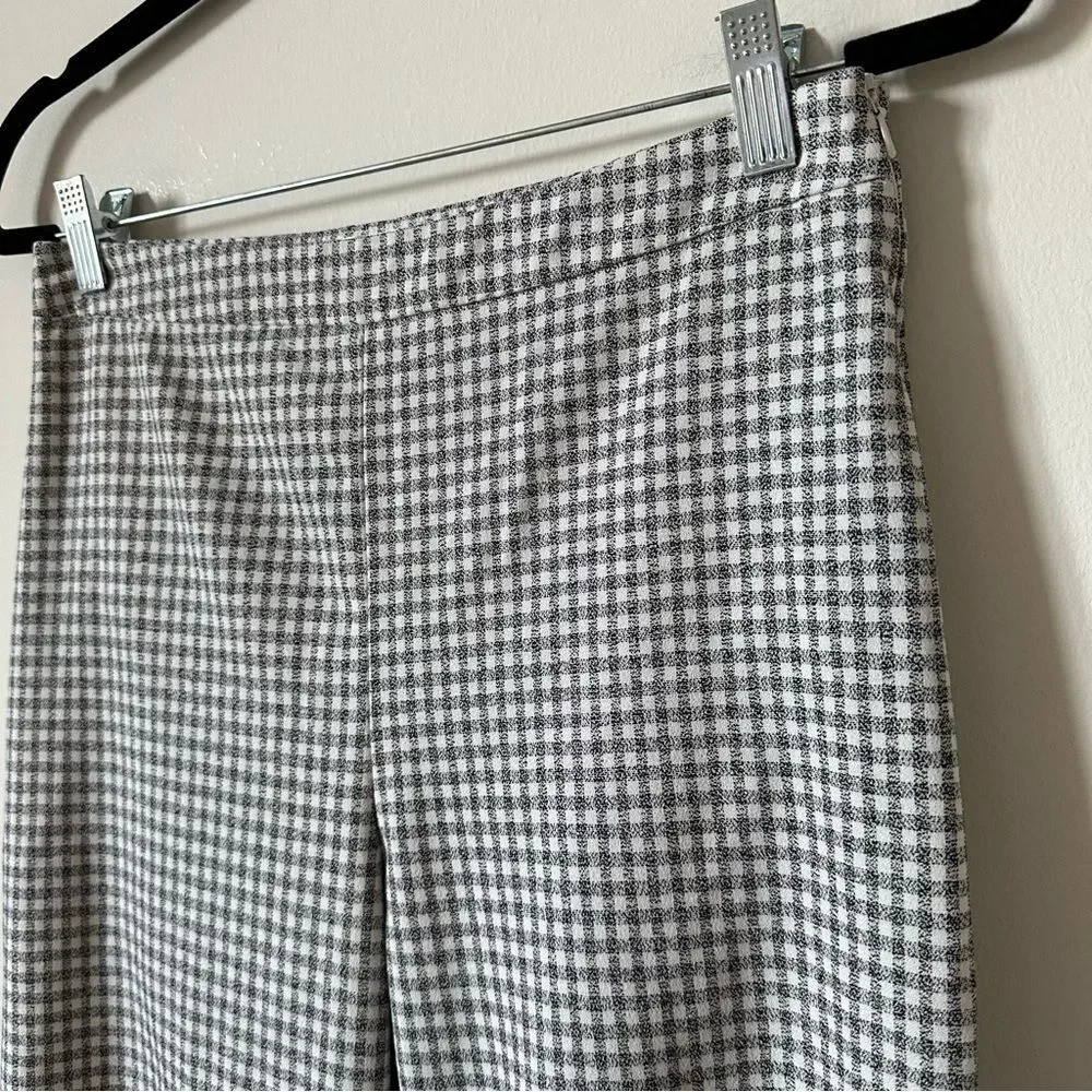 Wilfred Aritzia Gingham Kick Flare Pants High Rise Cropped Size Small - Picture 5 of 11